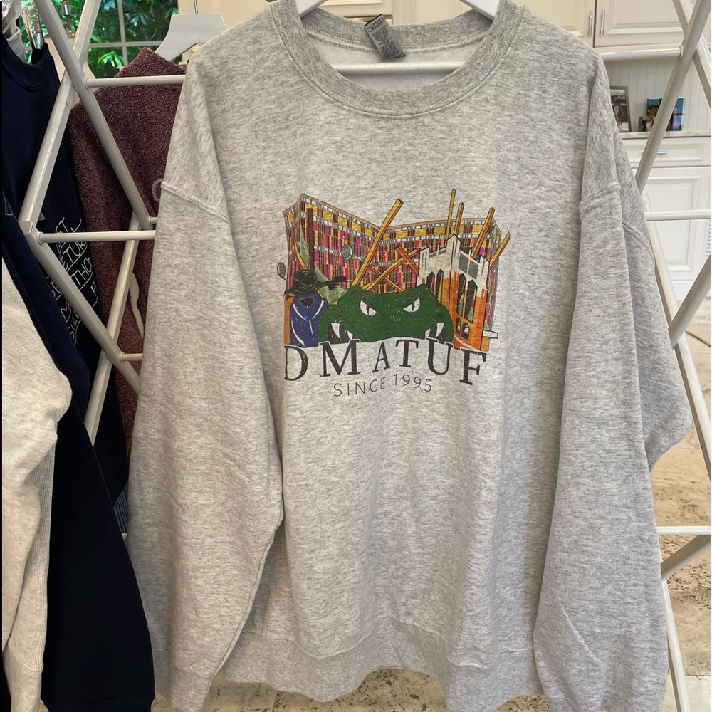 grey dance marathon at university of florida crewneck